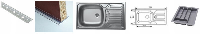 Meble kuchenne zestaw narożny LUNA CLAY GREY / DĄB ARTISAN kuchnia szafki