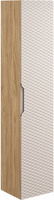 Słupek, szafka wysoka, 1 drzwi, Meble łazienkowe OCEAN Beż / Dąb Olejowany