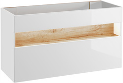 Szafka pod umywalkę 120cm, 1 szuflada, Meble BAHAMA BIAŁY / DĄB WOTAN