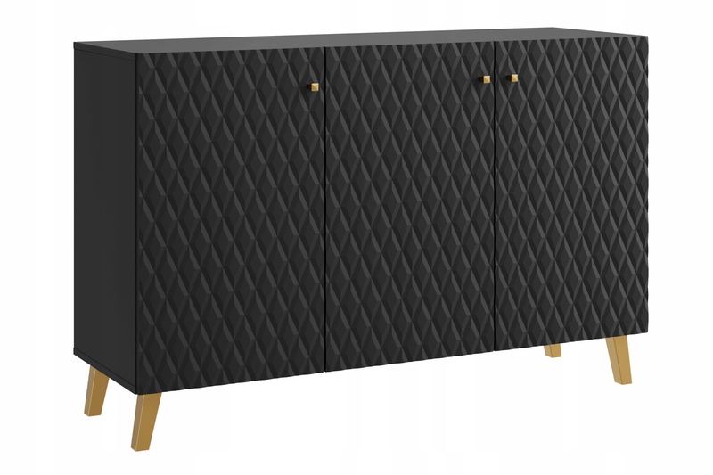 Komoda PHUKET 120 Czarny Grafit Romby