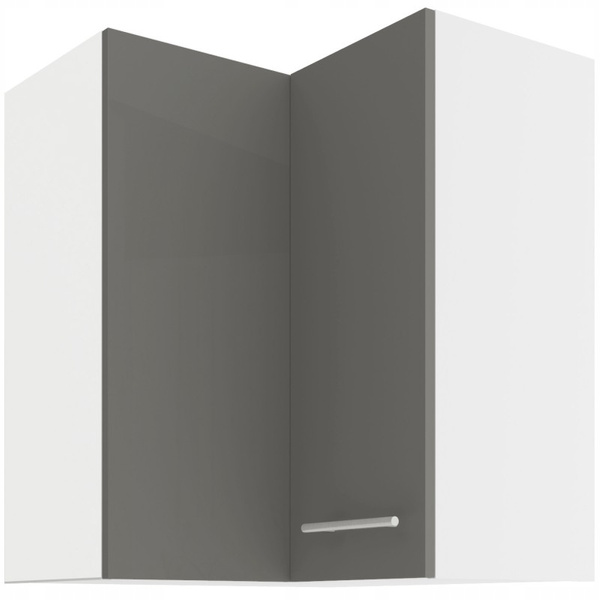 Szafka kuchenna górna LARA 60x60 GN-72 (90°) 2F BIAŁY/GRAFIT POŁYSK