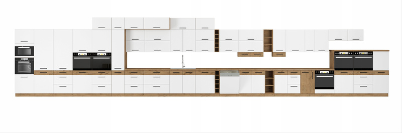 Szafka kuchenna VIGO 60 DP-145 1F BB BIAŁY POŁYSK / DĄB LANCELOT