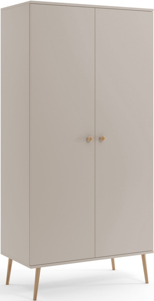 Szafa BOHO uchylna, drewniane nogi KASZMIR dwie półki + drążek