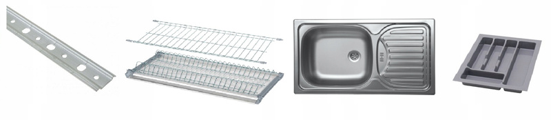 Meble kuchenne AVA + NESSA DĄB ARTISAN/ANTRACYT zestaw kuchnia szafki 260cm