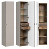 Meble łazienkowe SANTA FE TAUPE 60, Umywalka, Szafka z Lustrem, LED, Taupe