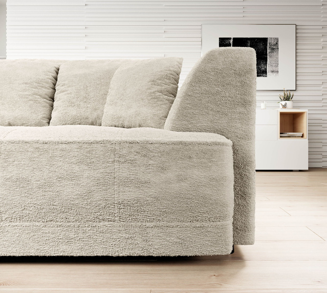 Sofa z funkcją spania TIGA BIGSOFA 302 cm, Elektryczny wysuw siedziska