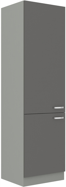 Szafka kuchenna słupek GREY 60 DK-210 2F SZARY POŁYSK / SZARY PLATYNOWY