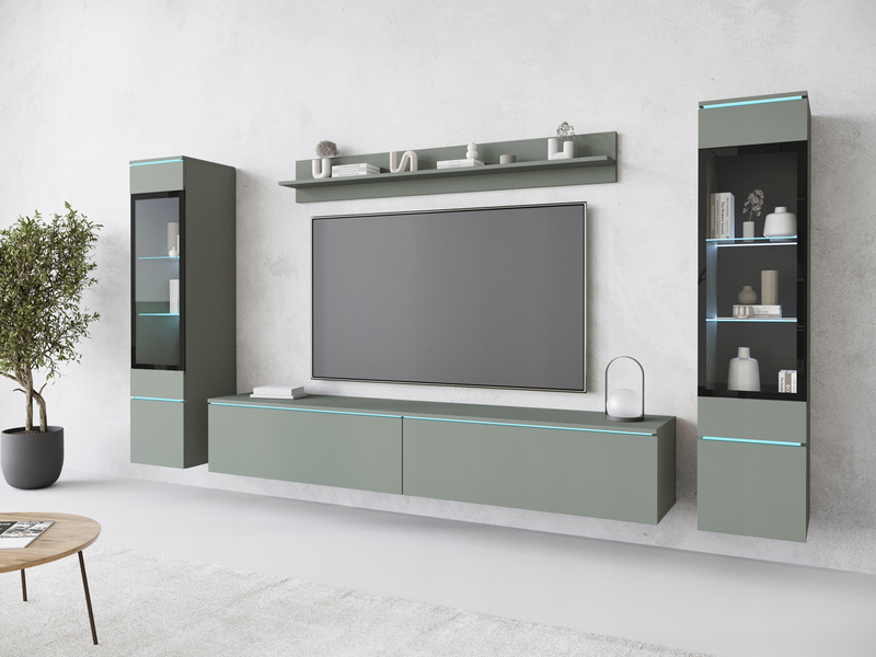 Meblościanka VERA II Zestaw mebli Szary Pallad