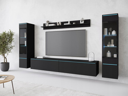 Meblościanka VERA II Zestaw mebli Czarny Grafit