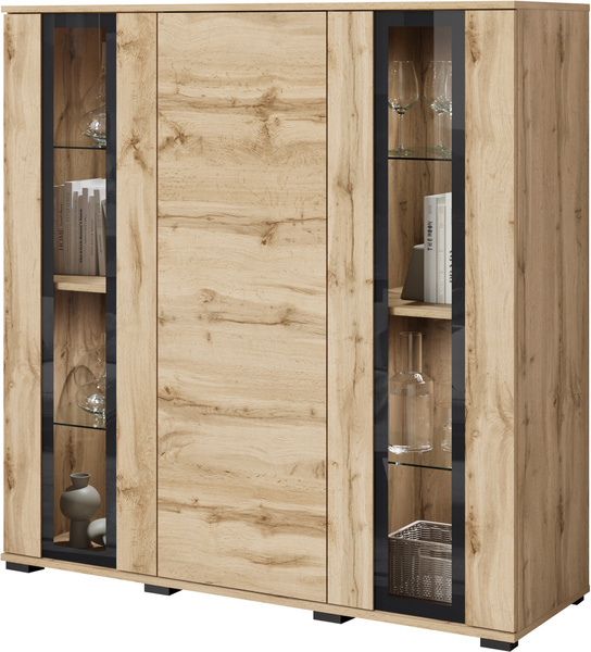 Komoda wysoka CARO 120cm Dąb Wotan