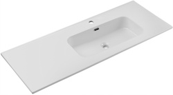 Umywalka meblowa jednokomorowa GO 120cm z blatem ceramicznym Biały Połysk