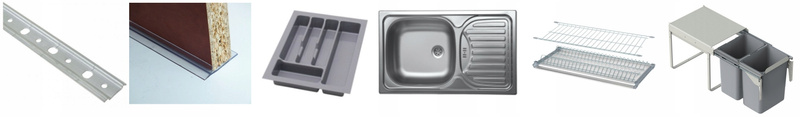 Meble kuchenne zestaw LUNA DUST GREY / BIAŁY kuchnia szafki 260cm