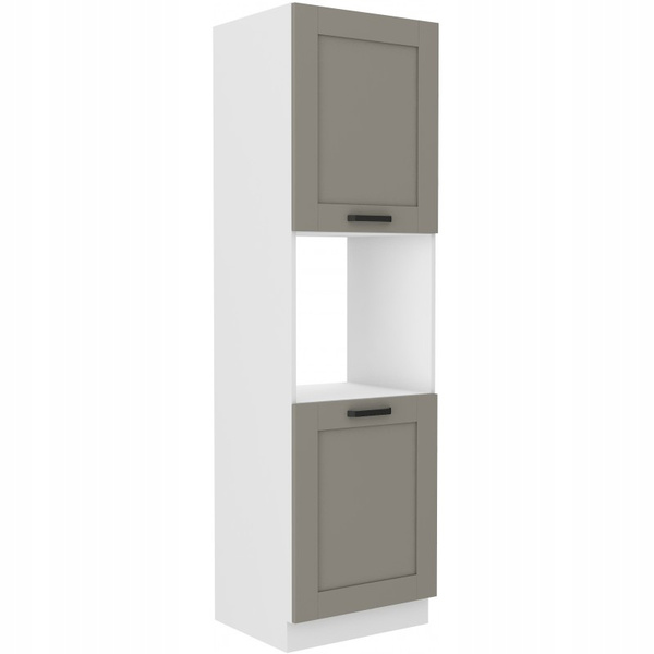 Szafka kuchenna słupek LUNA 60 DP-210 2F CLAY GREY / BIAŁY MAT