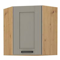 Szafka kuchenna górna LUNA 60x60 GN-72 (45°) 1F CLAY GREY / DĄB ARTISAN