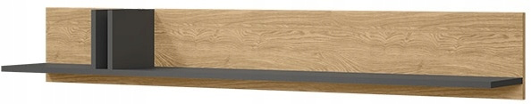 Półka ALSY 14 150cm, Meble Pokojowe ALSY Antracyt / Dąb Olejowany