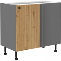 Szafka kuchenna dolna narożna AVA 105 ND 1F BB DĄB ARTISAN/ANTRACYT