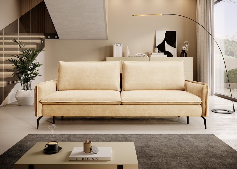 Sofa z funkcją spania GLOSSY 223 cm, Automat, Pojemnik, Sprężyny