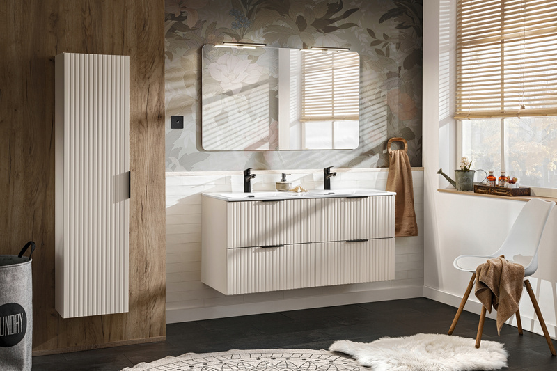 Zestaw szafek 120cm, Meble łazienkowe ADEL CZARNY