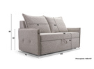 Sofa z funkcją spania VANESSA 162 cm, Rozkładana, Pojemnik