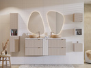 Meble łazienkowe NOVA CASHMERE 140, 2xUmywalka nablatowa, Kaszmir, 3 KOLORY