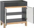 Szafka pod umywalkę 821 80cm, Meble łazienkowe BALI Dąb Craft/Szary Połysk