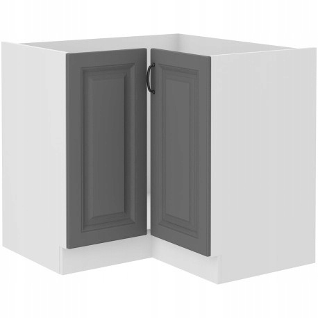 Szafka kuchenna dolna narożna STILO 90x90 DN 2F BB DUSTGREY/BIAŁY MAT