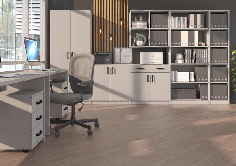 Komoda biurowa wysoka MALTA 850 2F Dąb Artisan