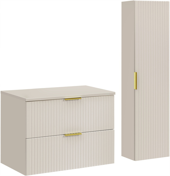 Zestaw szafka z blatem 80cm + słupek 35cm, Meble łazienkowe ADEL CASHMERE