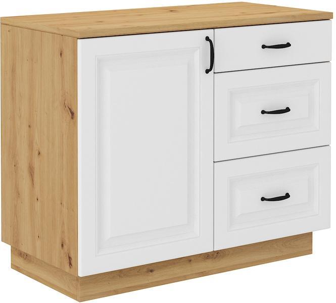 Komoda FLAWIA 100 1D3S Dąb Artisan / Grafit