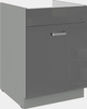 Szafka kuchenna dolna GREY 60 ZL 1S BB SZARY POŁYSK / SZARY PLATYNOWY