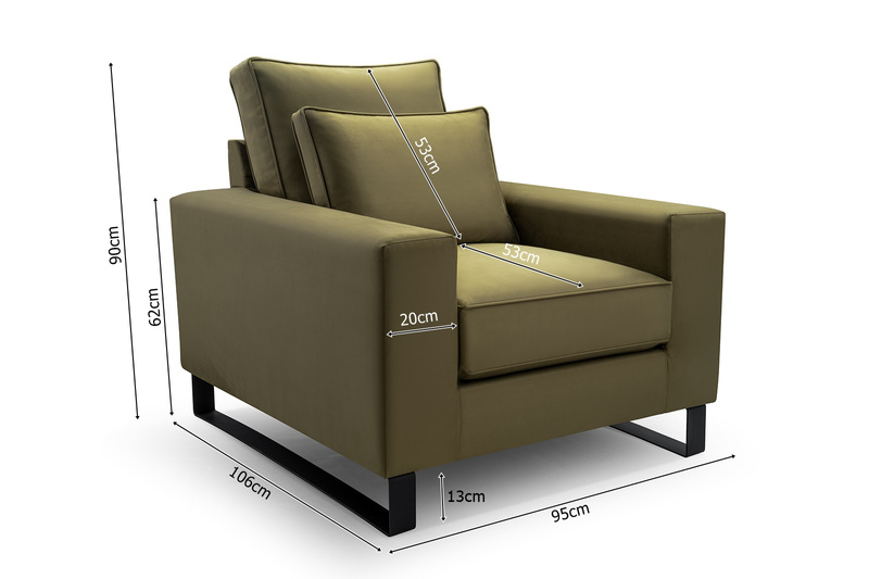 Sofa do salonu CARA(CORBLACK) 221 cm, Kanapa do salonu