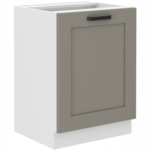 Szafka kuchenna dolna LUNA 60 D 1F BB CLAY GREY / BIAŁY MAT