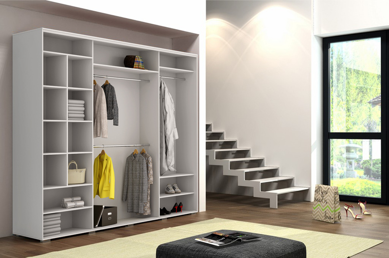 Szafa przesuwna A27 278 / 215 / 62 lustra, różne kolory i rozmiary