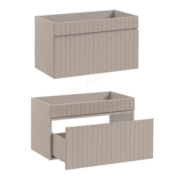 Meble łazienkowe ICONIC CASHMERE 160, 2xUmywalka, Lustro, LED, 3 kolory