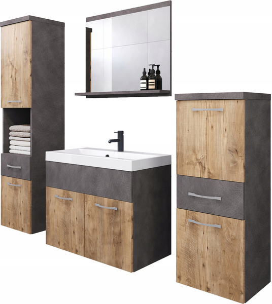 Meble łazienkowe ALBA MATERA / KASTANIEN BRESLAU, umywalka, lustro