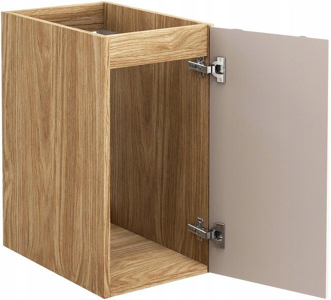Szafka pod blat 30cm, 1 drzwi, Meble łazienkowe LUXOR Dąb Olejowany / Beż