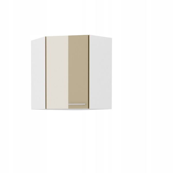 Szafka kuchenna górna LARA 60x60 GN-72 (45°) 1F BIAŁY/CAPPUCCINO POŁYSK