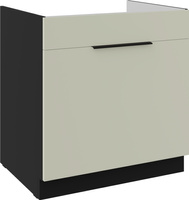 Szafka kuchenna dolna ARONA 80 ZL 1S BB CASHMERE / CZARNY MAT