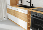 Szafka kuchenna wysoka, słupek 40 DK-210 2F DĄB ARTISAN BIAŁY POŁYSK, Meble Kuchenne ARTISAN 
