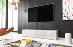 Szafka RTV Lowboard D 140cm BIAŁY / BIAŁY POŁYSK