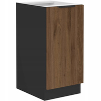 Szafka kuchenna dolna MONZA 40 D 1F BB ORZECH OKAPI / CZARNY MAT