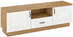 Szafka RTV Komoda FLAWIA 2D1S Dąb Artisan / Biały