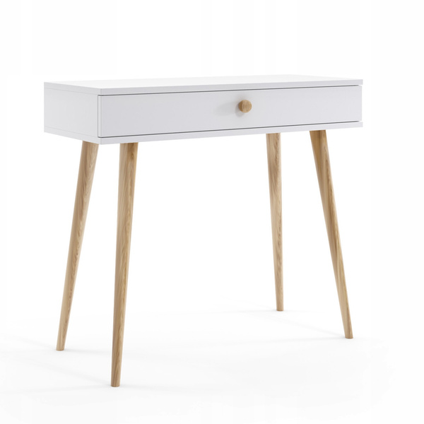 Konsola BOHO z szufladą, drewniane nogi KASZMIR