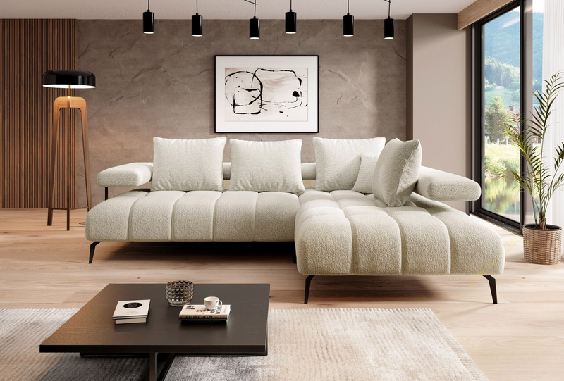 Narożnik MAGNETIC L 258 cm, Elektryczny wysuw siedziska