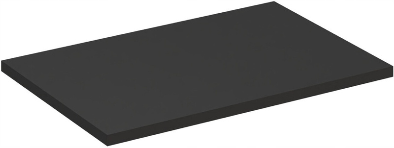 Zestaw 80cm blat lustro słupek umywalka Meble łazienkowe TALIA Dąb / Czarny