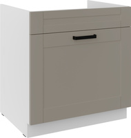 Szafka kuchenna dolna LUNA 80 ZL 1S BB CLAY GREY / BIAŁY MAT