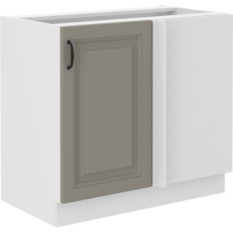 Szafka kuchenna dolna narożna STILO 105 ND 1F BB CLAYGREY/BIAŁY MAT