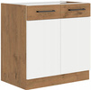 Szafka kuchenna dolna VIGO 80 ZL 2F BB DARK WOOD / DĄB LANCELOT