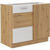 Szafka kuchenna dolna ARTISAN 105 DN 1F BB BIAŁY POŁYSK / DĄB ARTISAN