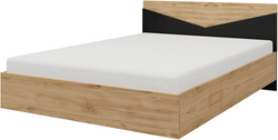Łóżko Sypialniane ASTON 8, Łóżko 160x200cm, Dąb Odwieczny / Czarny